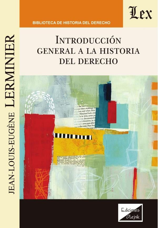 Introducción general a la historia del derecho | Jean-Louis-Eugene Lerminier