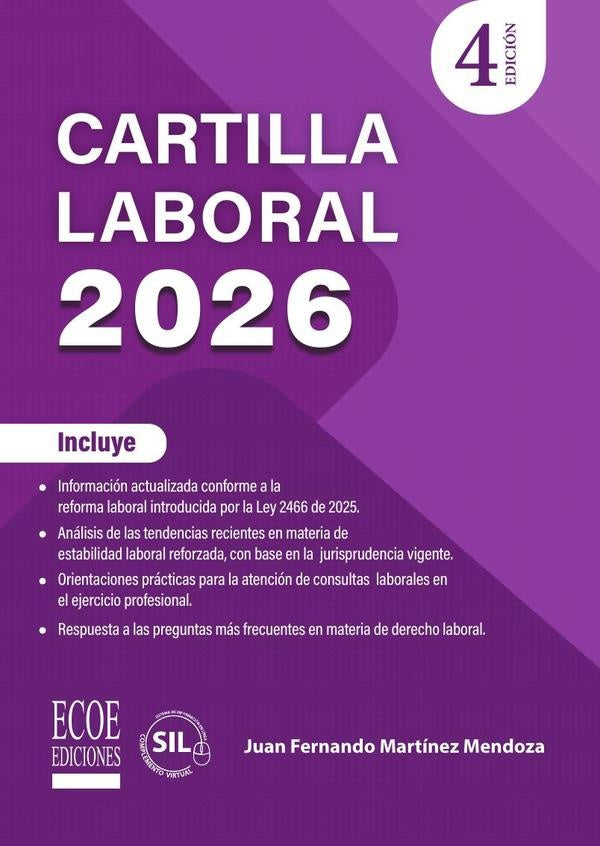 Cartilla laboral 2026 - 4ta edición | Juan Fernando  Martínez Mendoza