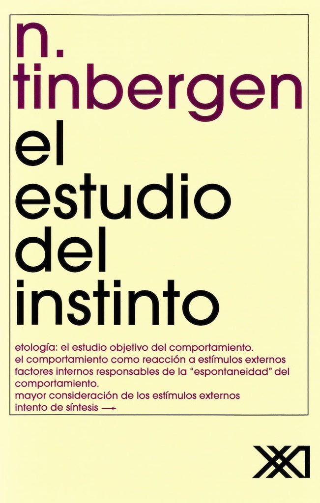 EL ESTUDIO DEL INSTINTO  | N. Tinbergen
