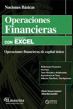OPERACIONES FINANCIERAS CON EXCEL: NOCIONES BÁSICAS | María Teresa  Casparri