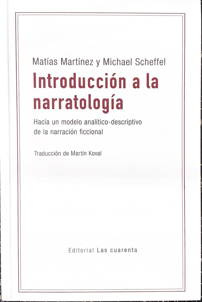 INTRODUCCION A LA NARRATOLOGIA | MARTINEZ