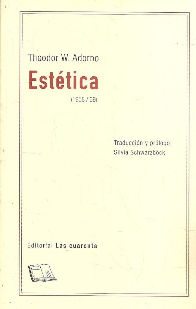 ESTÉTICA (1958-59) | THEODOR ADORNO