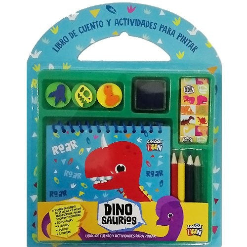 LIBRO DE CUENTOS  Y ACTIVIDADES PARA PINTAR DINOSAURIOS