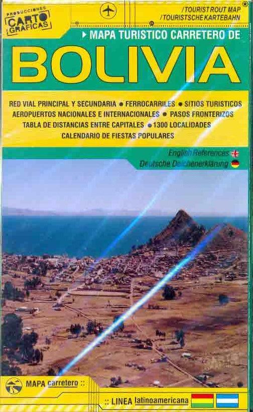Mapa turístico carretero de Bolivia | Stella Maris Marega