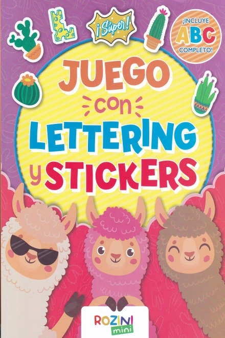 Juego con lettering y stickers