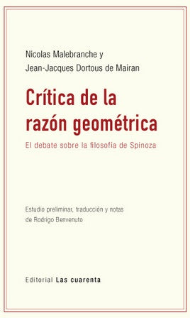 CRÍTICA DE LA RAZÓN GEOMÉTRICA | MALEBRANCHE - DORTOUS DE MAIRAN