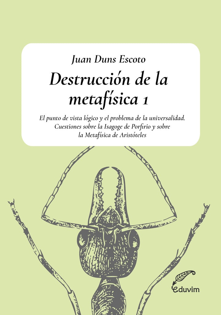 Destrucción de la metafísica 1 | Juan Duns Escoto