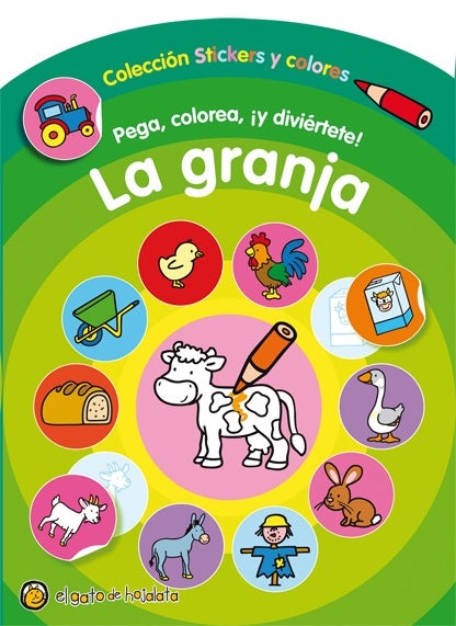 La Granja, pega y colorea