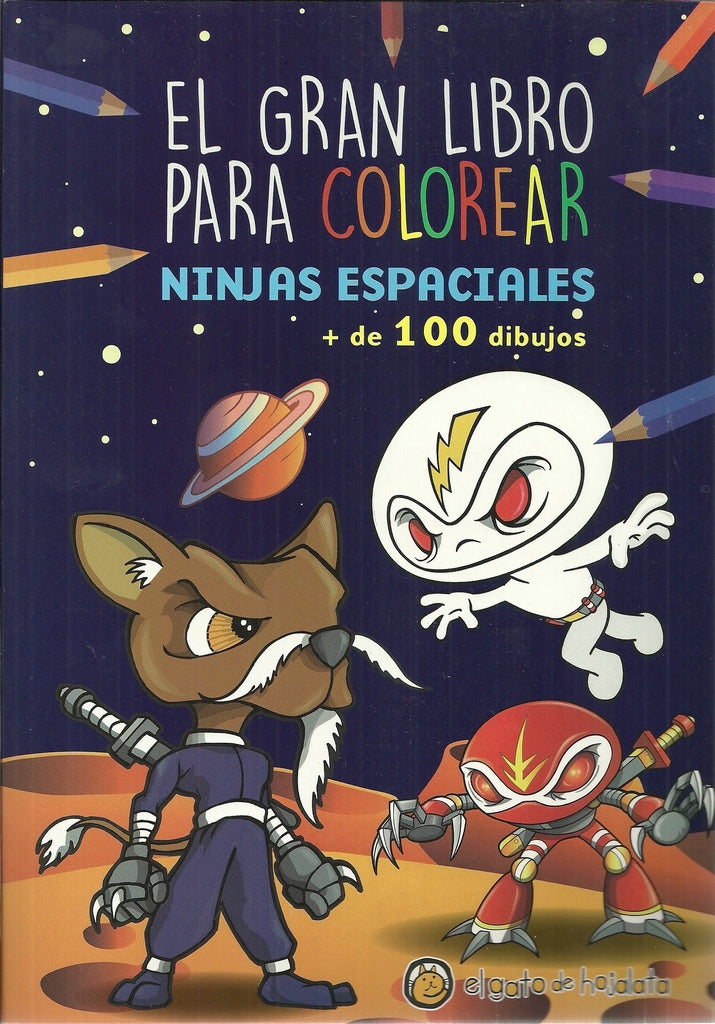 Gran libro para colorear ninjas espaciales