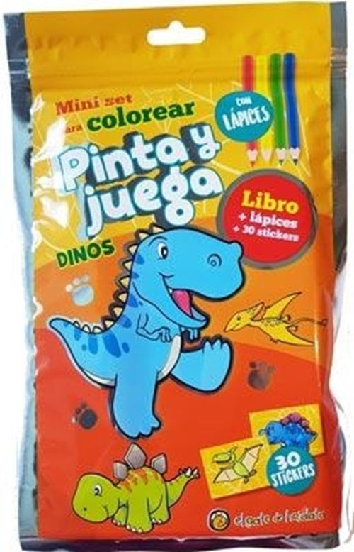 Mini set para colorear Pinta y juega Dinos  | sin autor
