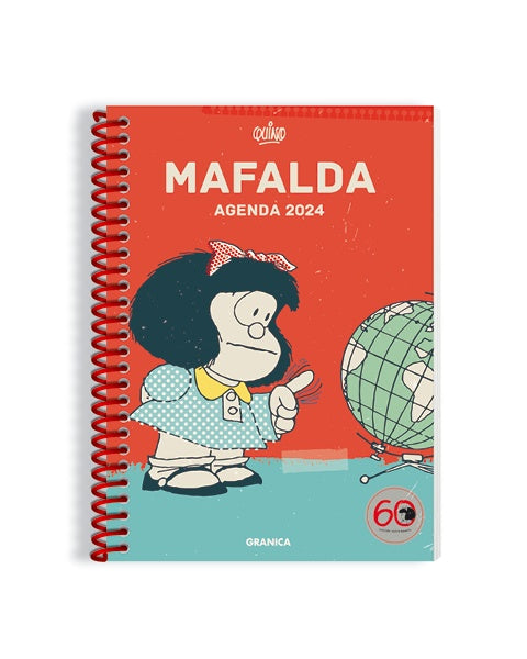 **AGENDA MAFALDA 2024 ANILLADA ROJA.. | QUINO..