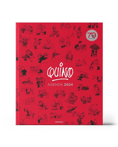 AGENDA QUINO 2024 ENCUADERNADA ROJA ..