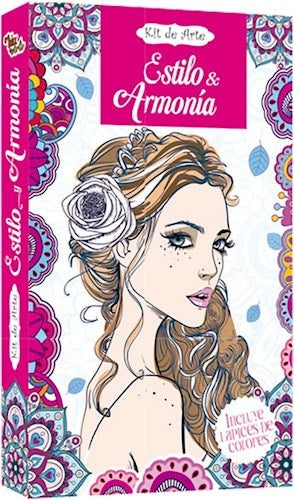 KIT DE ARTE-LIBRO ROSA Y LAPICES