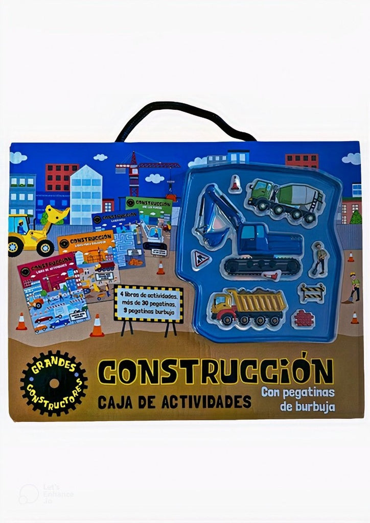 CONSTRUCCION CAJA DE ACTIVIDADES CON PEGATINAS DE BURBUJA..