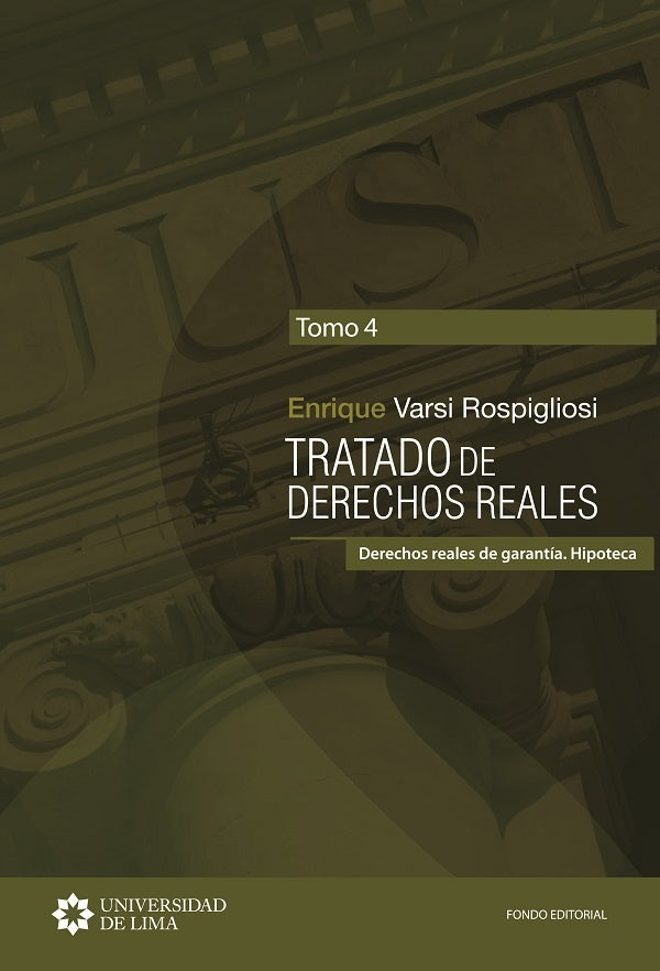 Tratado de derechos reales. Tomo IV | Enrique Varsi Rospigliosi