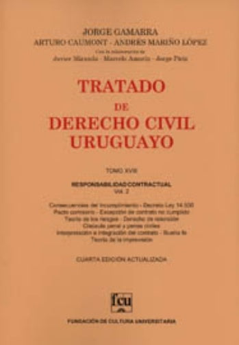 TRATADO DERECHO CIVIL URUGUAYO TOMO XVIII. | Jorge  Gamarra
