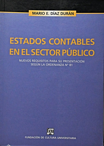 ESTADOS CONTABLES EN EL SECTOR PÚBLICO.. | Mario Durán