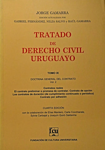 TRATADO DE DERECHO CIVIL URUGUAYO. TOMO IX (9).. | Jorge  Gamarra