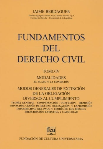 FUNDAMENTOS DEL DERECHO CIVIL IV | Jaime Berdaguer
