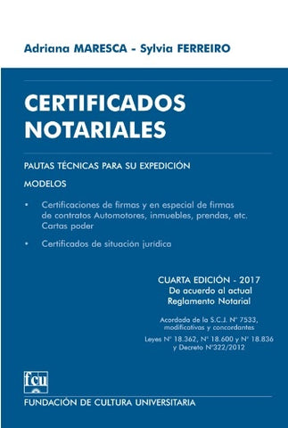 Certificados Notariales | ADRIANA  MARESCA