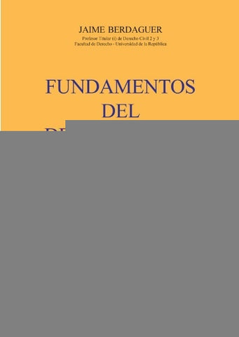 FUNDAMENTOS DEL DERECHO CIVIL TOMO V*.. | Jaime  Berdaguer