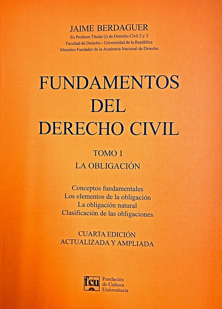 FUNDAMENTOS DEL DERECHO CIVIL. TOMO 1. | Jaime  Berdaguer