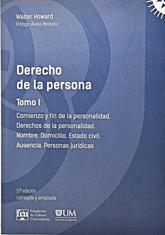 DERECHO DE LA PERSONA TOMO 1.. | WALTER  HOWARD