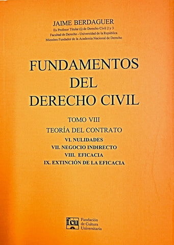 FUNDAMENTOS DEL DERECHO CIVIL TOMO VIII.. | Jaime  Berdaguer