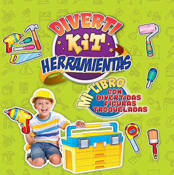 DIVERTI KIT HERRAMIENTAS (MI LIBRO CON DIVERTIDAS FIGURAS TROQUELADAS)