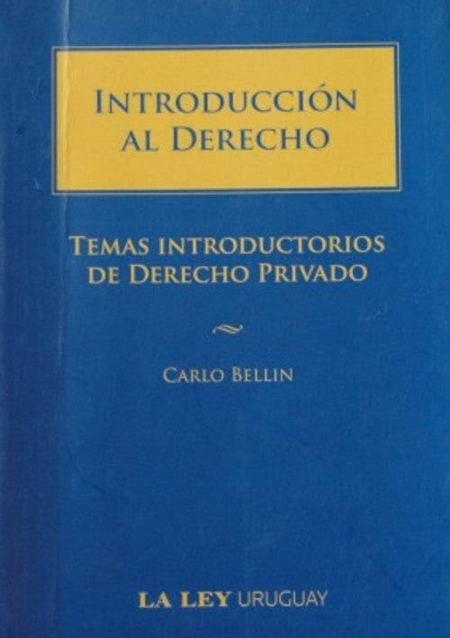 INTRODUCCIÓN AL DERECHO.. | CARLO BELLIN