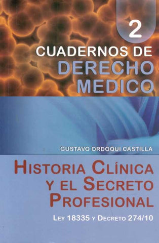 CUADERNOS DE DERECHO MEDICO 2. HISTORIA CLINICA Y EL SECRETO PROFESIONAL.. | Gustavo  Ordoqui Castilla