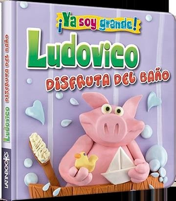 YA SOY GRANDE. LUDOVICO DISFRUTA DEL BAÑO..