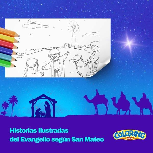 Historias Ilustradas del Evangelio según San Mateo. Coloring Book. | Cervantes Digital