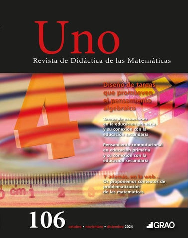 Diseño de tareas que promueven el pensamiento algebraico - Uno  núm. 106 |   AA.VV.