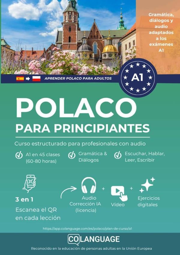 Aprender Polaco A1 para principiantes. Curso estructurado para profesionales con audio | coLanguage Academy