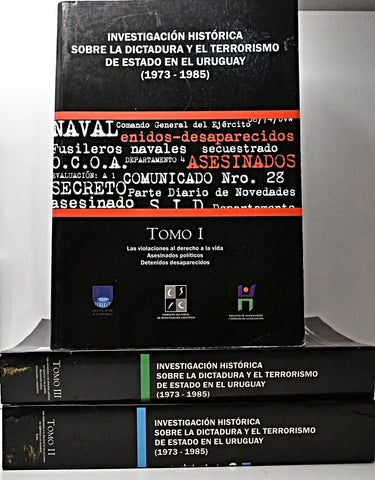 INVESTIGACIÓN HISTÓRICA SOBRE DETENIDOS DESAPARECIDOS (3 TOMOS)..