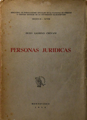PERSONAS JURIDICAS.. | HUGO  GABINO CREVANI