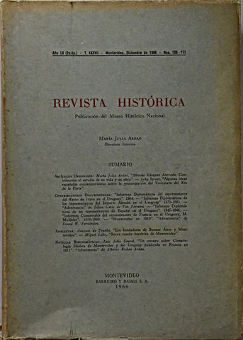 REVISTA HISTÓRICA. TOMO XXXVII.. | María Julia Ardao
