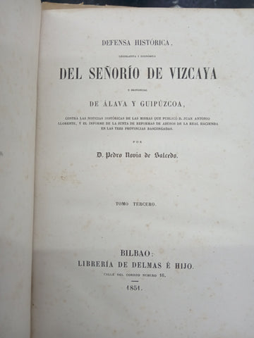 DEL SEÑORÍO DE VIZCAYA | PEDRO  NOVIA DE SALCEDO