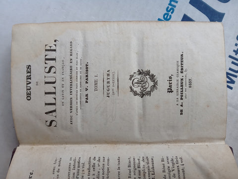 OEUVRES DE SALLUSTE | Par V Parisot