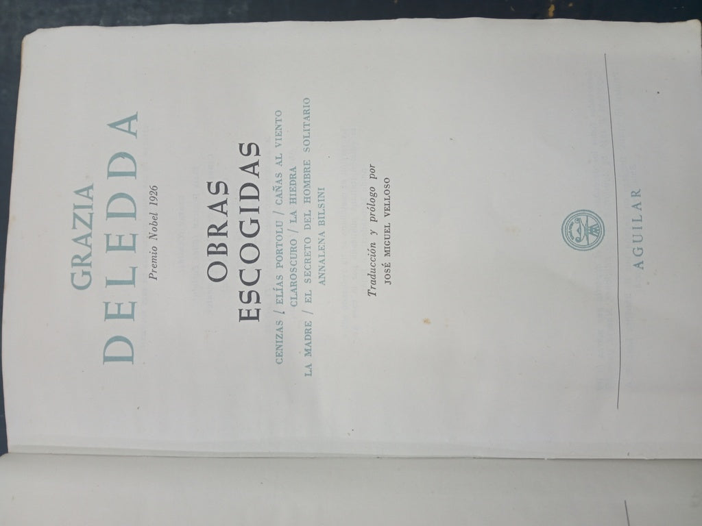 OBRAS ESCOGIDAS | GRAZIA DELEDDA