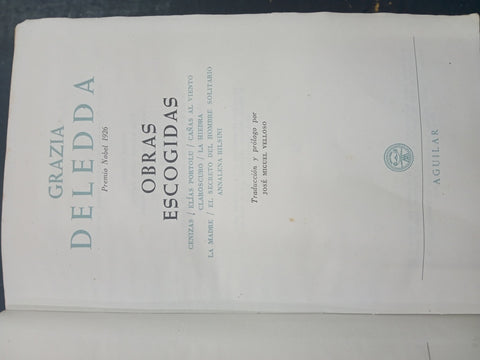 OBRAS ESCOGIDAS | GRAZIA DELEDDA