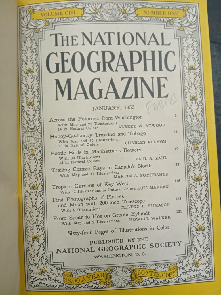 THE NATIONAL GEOGRAPHIC MAGAZINE 1953