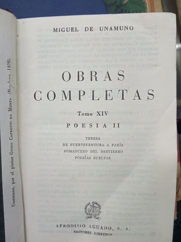 OBRAS COMPLETAS | MIGUEL DE UNAMUNO