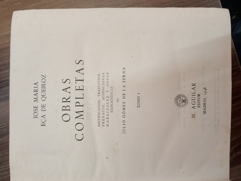 OBRAS COMPLETAS TOMO 1 | JOSE MARIA ECA DE QUEIROZ
