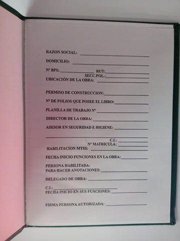 LIBRO DE OBRA