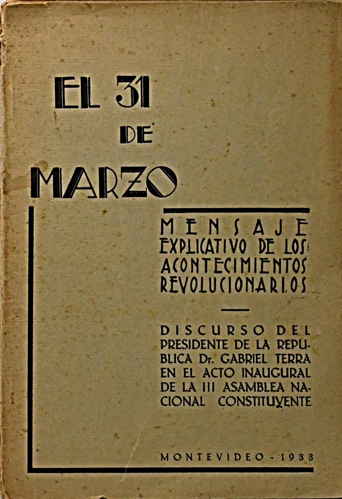 MENSAJE EXPLICATIVO DE LOS ACONTECIMIENTOS REVOLUCIONARIOS..