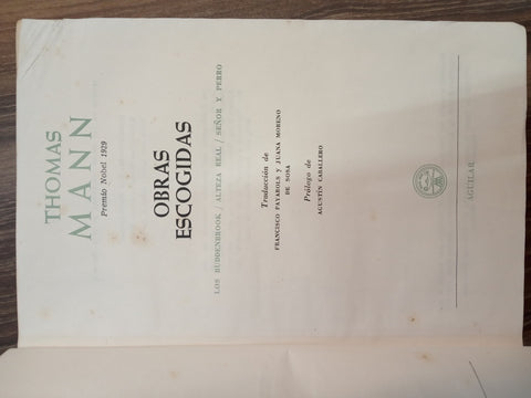 OBRAS ESCOGIDAS  | THOMAS MANN