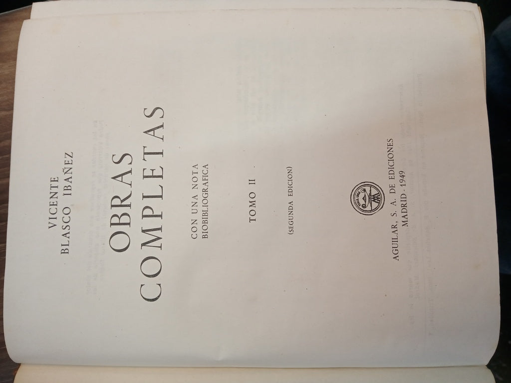 OBRAS COMPLETAS TOMO II | Vicente Blasco Ibáñez