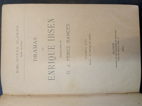 DRAMAS | ENRIQUE IBSEN